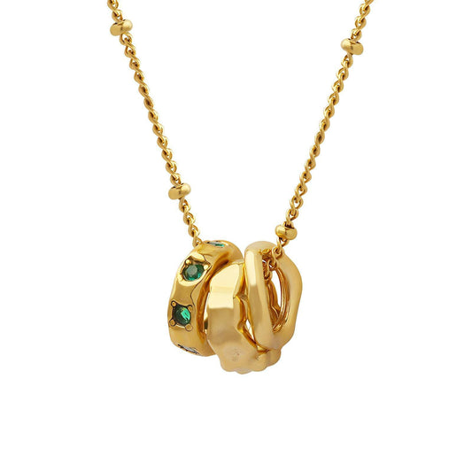 18K Gold Plated Three Wonders Necklace 