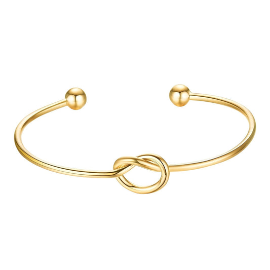 18K Gold Plated Knot Bangle