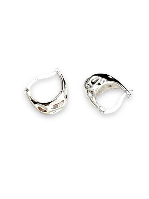 Silver Sleek Simplicity Huggie Earrings