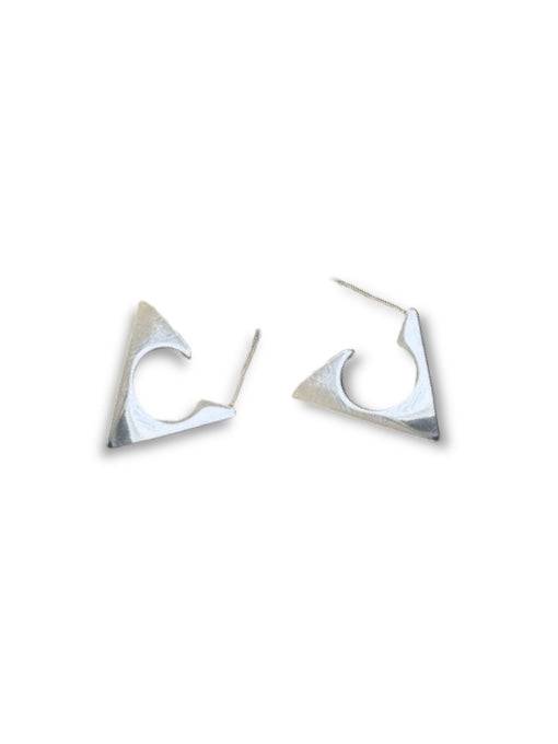 925 Sterling Silver Triangle Trend Stud Earrings
