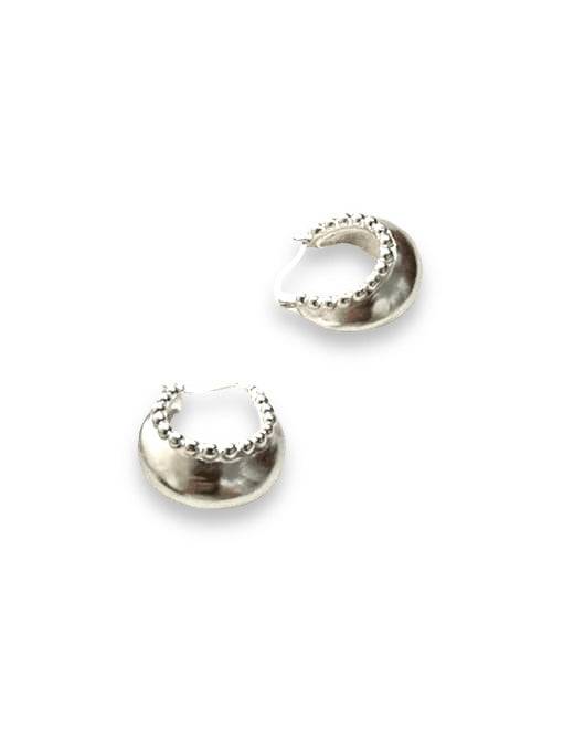 925 Sterling Silver Bold Croissant Earrings