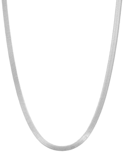 Silver Minimalist Herringbone Chain